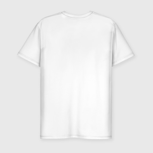 Мужская футболка хлопок Slim с принтом Dwarf Fighter - Maestro, вид сзади #1