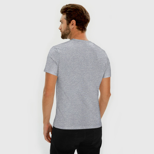 Мужская футболка хлопок Slim с принтом Debian, вид сзади #2