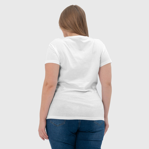 Женская футболка хлопок с принтом The simpsons(1), вид сзади #2