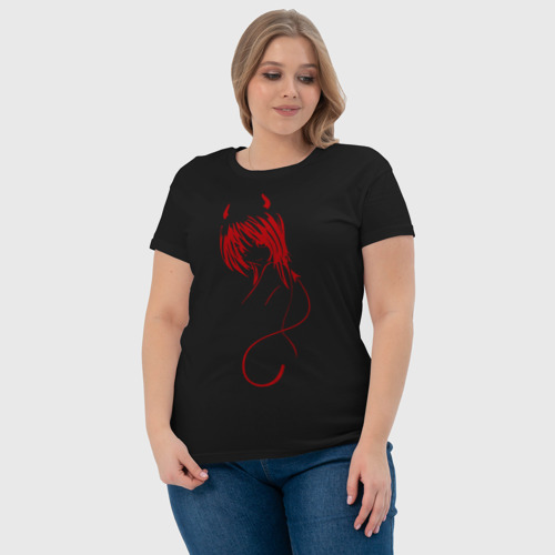 Женская футболка хлопок с принтом Devil Girl, фото #4