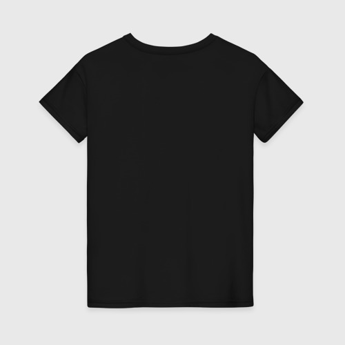 Женская футболка хлопок с принтом Cмокинг, вид сзади #1
