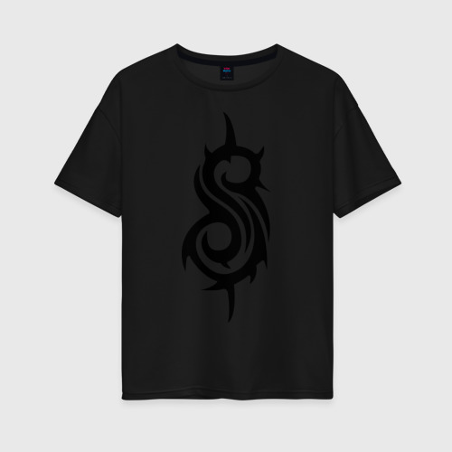 Женская футболка хлопок Oversize с принтом Slipknot 2, вид спереди #2