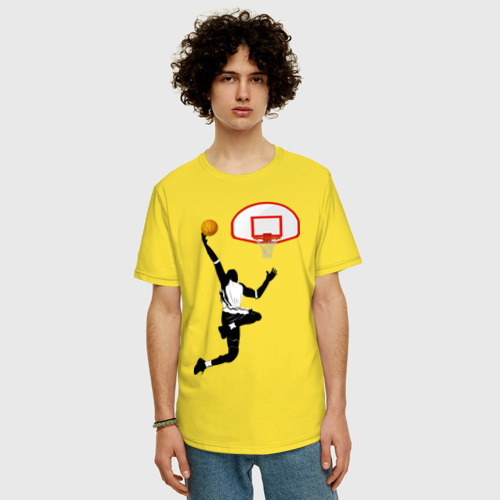 Мужская футболка хлопок Oversize с принтом Карим Абдул-Джаббар: баскетболист NBA, фото на моделе #1