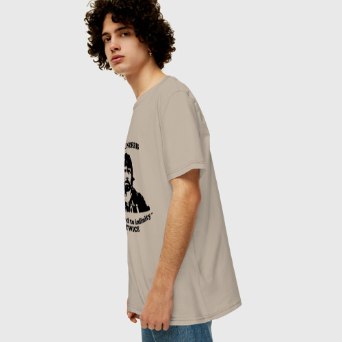 Мужская футболка хлопок Oversize с принтом Чак Норрис цитата, вид сбоку #3