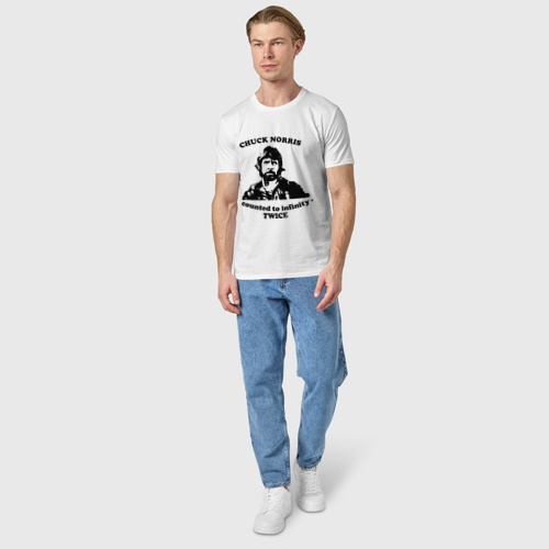 Мужская футболка хлопок с принтом Чак Норрис цитата, вид сбоку #3