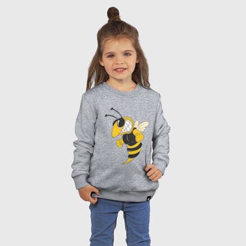 Детский свитшот хлопок с принтом Пчела, фото на моделе #1