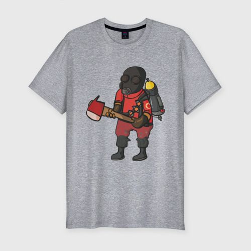Мужская футболка премиум с принтом Pyro comics - TF2, вид спереди #2