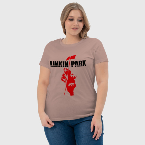 Женская футболка хлопок с принтом Linkin park (7), фото #4
