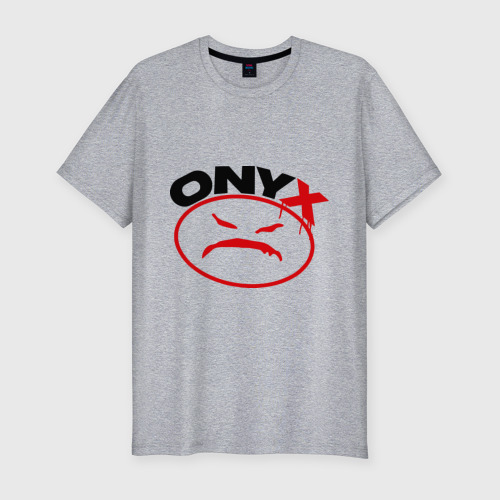 Мужская футболка хлопок Slim с принтом Onyx, вид спереди #2