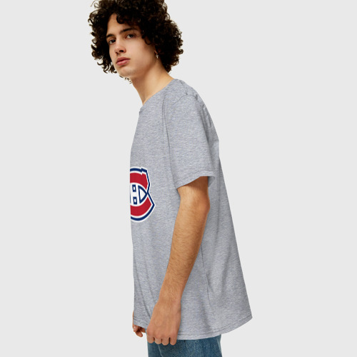 Мужская футболка хлопок Oversize с принтом Montreal Canadiens, вид сбоку #3