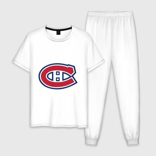 Мужская пижама хлопок с принтом Montreal Canadiens, вид спереди #2