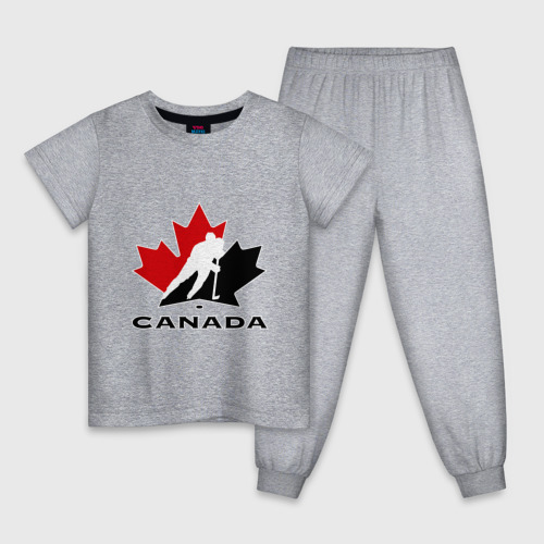 Детская пижама хлопок с принтом Canada, вид спереди #2