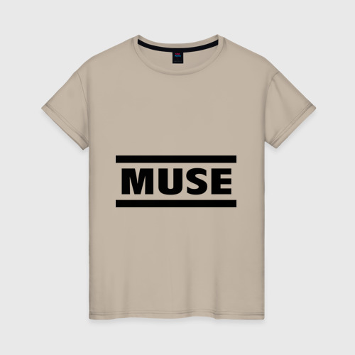 Женская футболка хлопок с принтом Muse, вид спереди #2