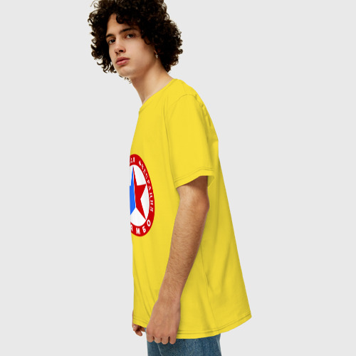 Мужская футболка хлопок Oversize с принтом Федерация самбо, вид сбоку #3