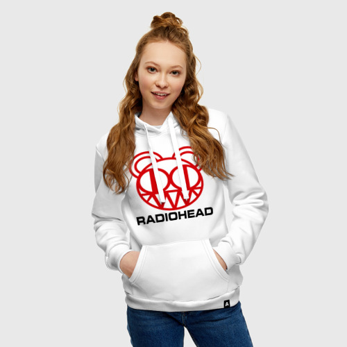Женская толстовка хлопок с принтом Radiohead (2), фото на моделе #1