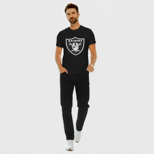 Мужская футболка хлопок Slim с принтом Raiders, вид сбоку #3