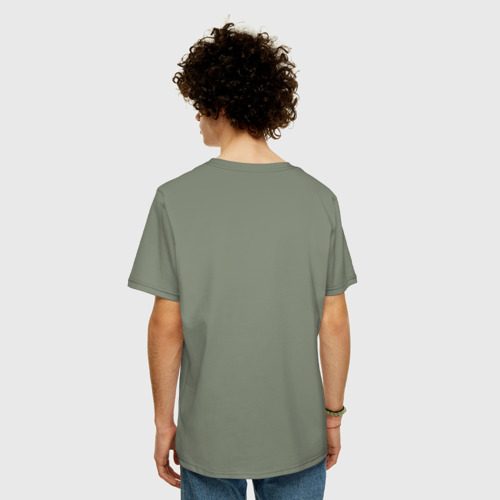Мужская футболка хлопок Oversize с принтом Фидель Кастро, вид сзади #2