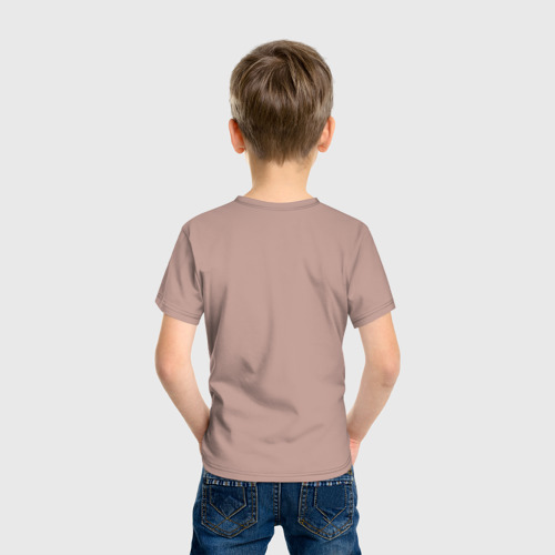 Детская футболка хлопок с принтом Jaguar, вид сзади #2