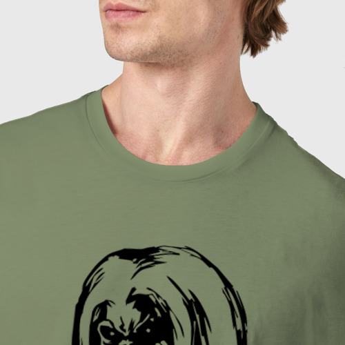 Мужская футболка хлопок с принтом Iron Maden с демоном, фото #4