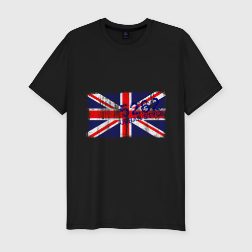 Мужская футболка премиум с принтом England Urban flag, вид спереди #2