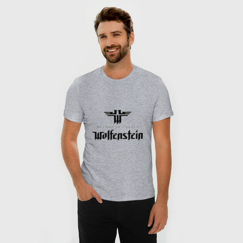 Мужская футболка премиум с принтом Return to Castle Wolfenstein, фото на моделе #1