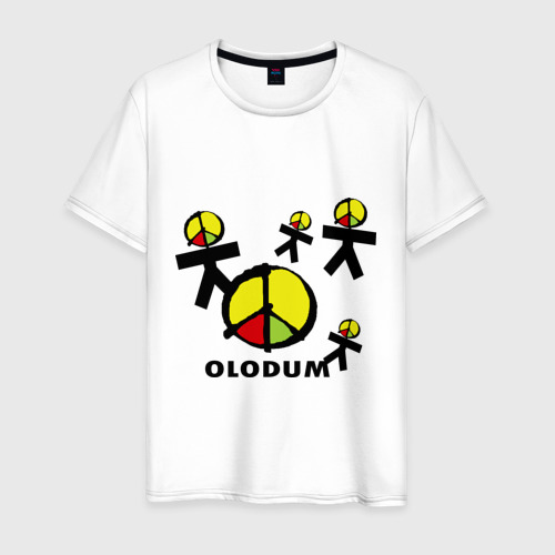 Мужская футболка хлопок с принтом Olodum1, вид спереди #2