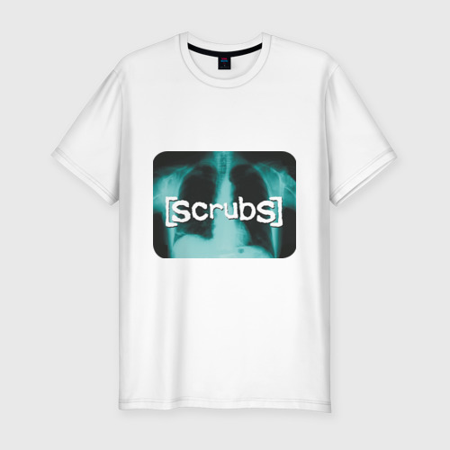 Мужская футболка хлопок Slim с принтом Scrubs (Клиника), вид спереди #2
