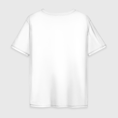 Мужская футболка хлопок Oversize с принтом Спасём мир, вид сзади #1
