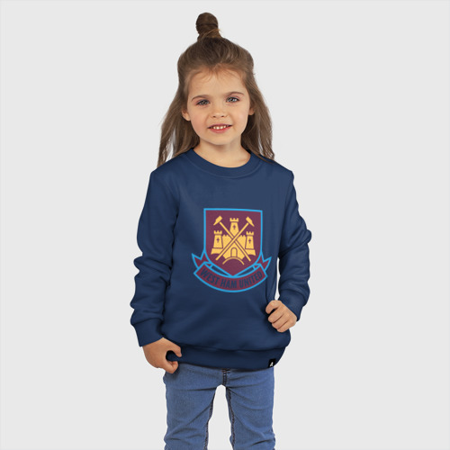 Детский свитшот хлопок с принтом FA Premier League-West Ham United, фото на моделе #1