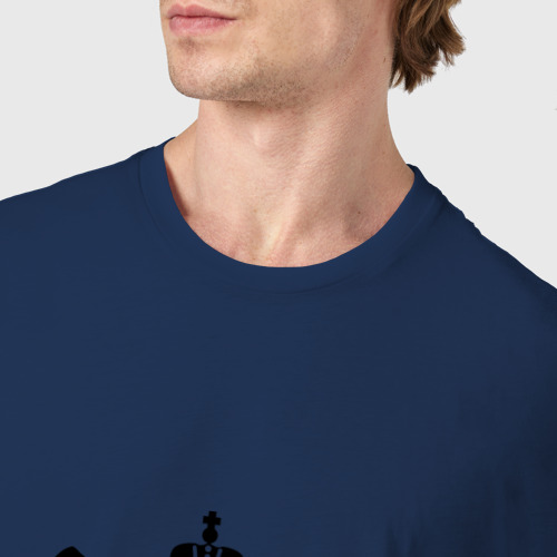 Мужская футболка хлопок с принтом Герб России (2), фото #4