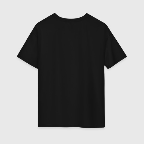 Женская футболка хлопок Oversize с принтом TCP/IP Connecting people, вид сзади #1