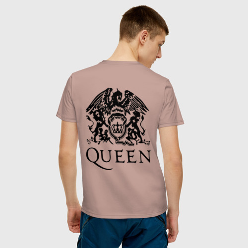 Мужская футболка с принтом Queen All, вид сзади #2