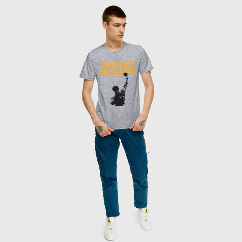 Мужская футболка с принтом Рокки (Rocky Balboa), вид сбоку #3