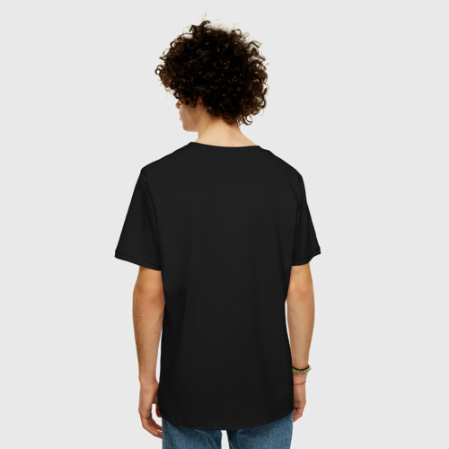 Мужская футболка хлопок Oversize с принтом Грузия (Georgia), вид сзади #2