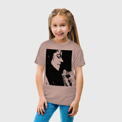 Детская футболка хлопок с принтом Michael Jackson 14, вид сбоку #3