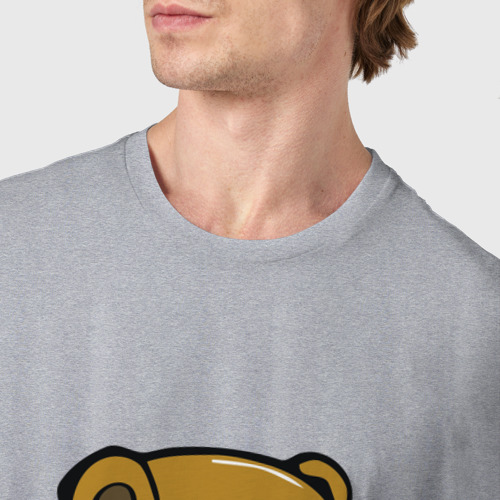 Мужская футболка хлопок с принтом Drift bear, фото #4