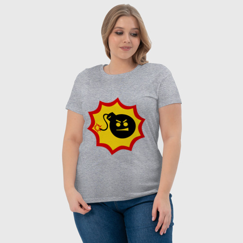 Женская футболка хлопок с принтом Крутой Сэм, фото #4