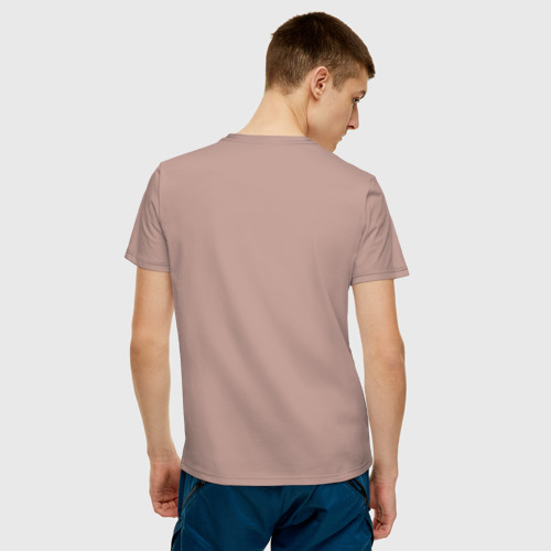 Мужская футболка с принтом Поросенок да Винчи, вид сзади #2