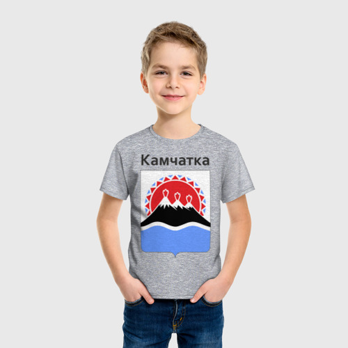 Детская футболка хлопок с принтом Камчатка, фото на моделе #1