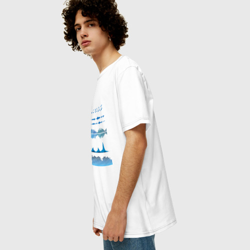 Мужская футболка хлопок Oversize с принтом Атрибуты звукоинженера 2, вид сбоку #3