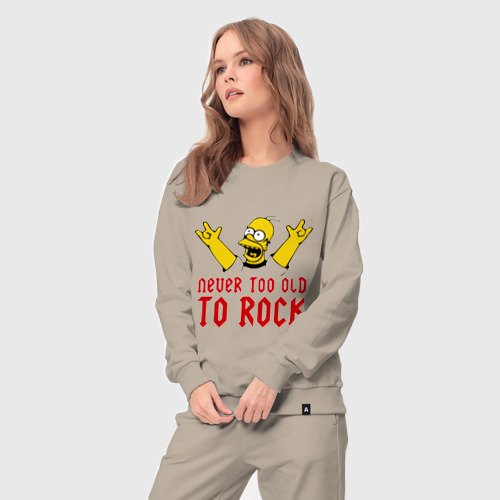 Женский костюм хлопок с принтом Simpson Rock, вид сбоку #3
