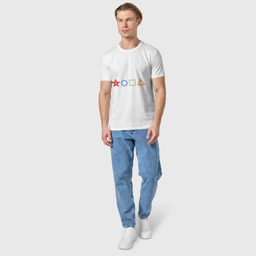 Мужская футболка хлопок с принтом Жопа геометрическая, вид сбоку #3
