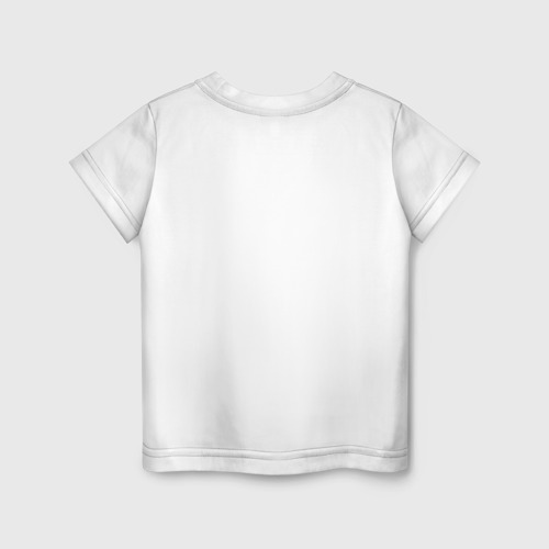Детская футболка хлопок с принтом Ловись рыбка, вид сзади #1