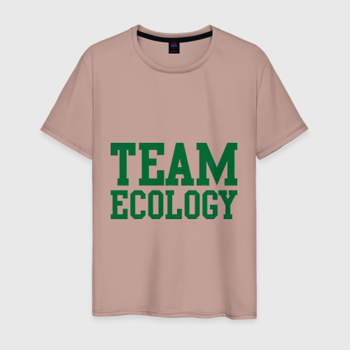Мужская футболка хлопок с принтом Команда экологов, вид спереди #2