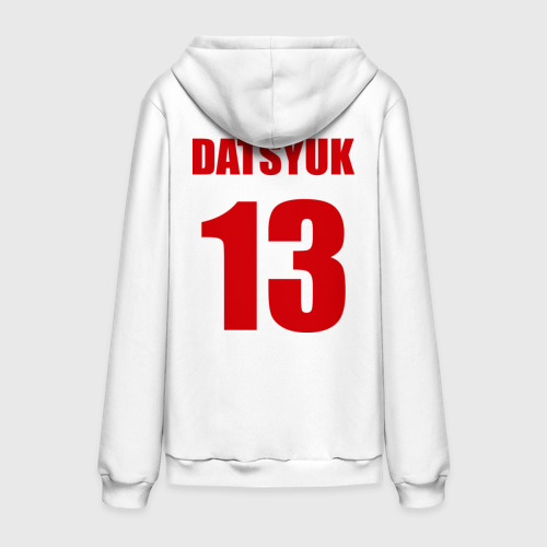 Мужская толстовка хлопок с принтом Detroit Red Wings Pavel Datsyuk - Павел Дацюк, вид сзади #1
