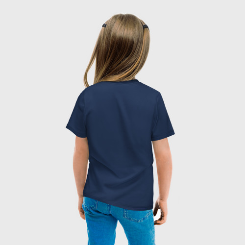 Детская футболка хлопок с принтом Кубик рубика, вид сзади #2