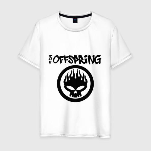 Мужская футболка хлопок с принтом The Offspring classic logo, вид спереди #2