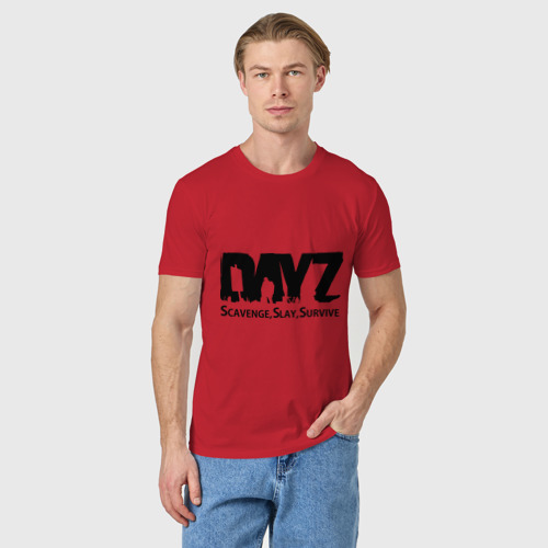 Мужская футболка хлопок с принтом DayZ, фото на моделе #1
