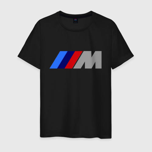 Мужская футболка хлопок с принтом BMW M, вид спереди #2