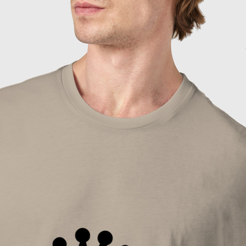 Мужская футболка хлопок с принтом Великий комбинатор в шахматах, фото #4
